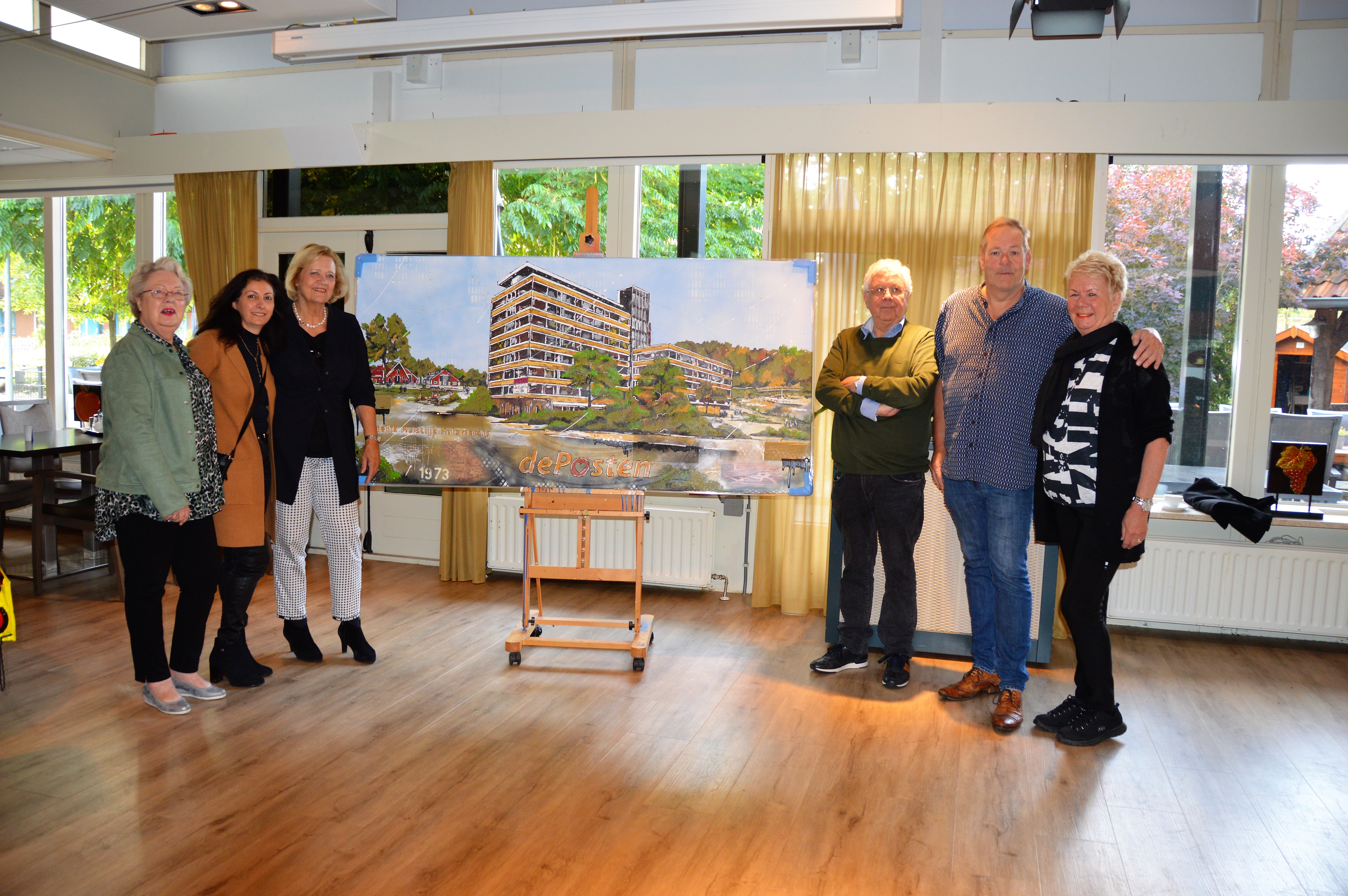 Onthulling schilderij, aangeboden door onze Cliëntenraad en Stichting Vrienden van de Posten