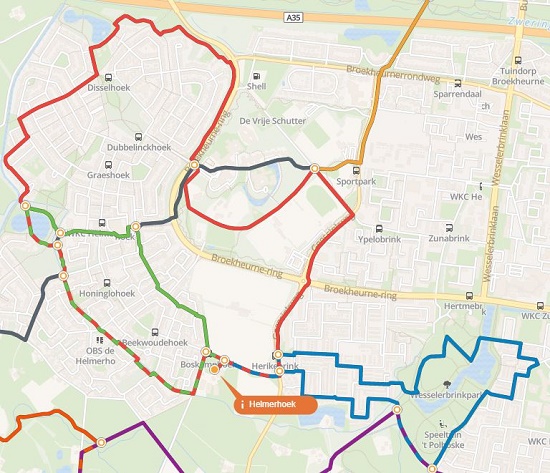 Wandel- en fietsroutes Groene Spoor Enschede-Zuid